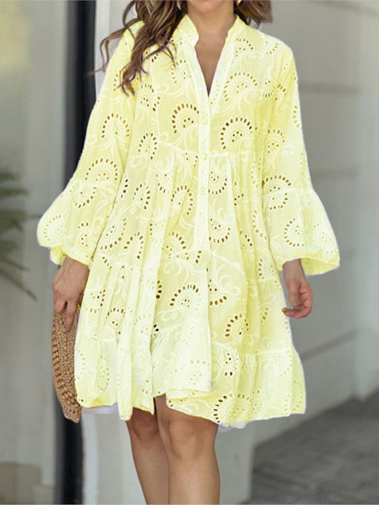 Women’s Dress | Embroidered Tiered Mini