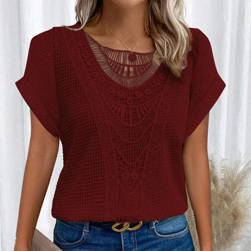 Women's Blouse | Decorative Crochet-Style