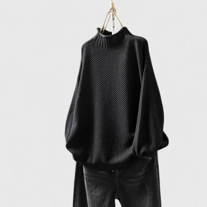 Women’s Sweater | Textured Mock Neck