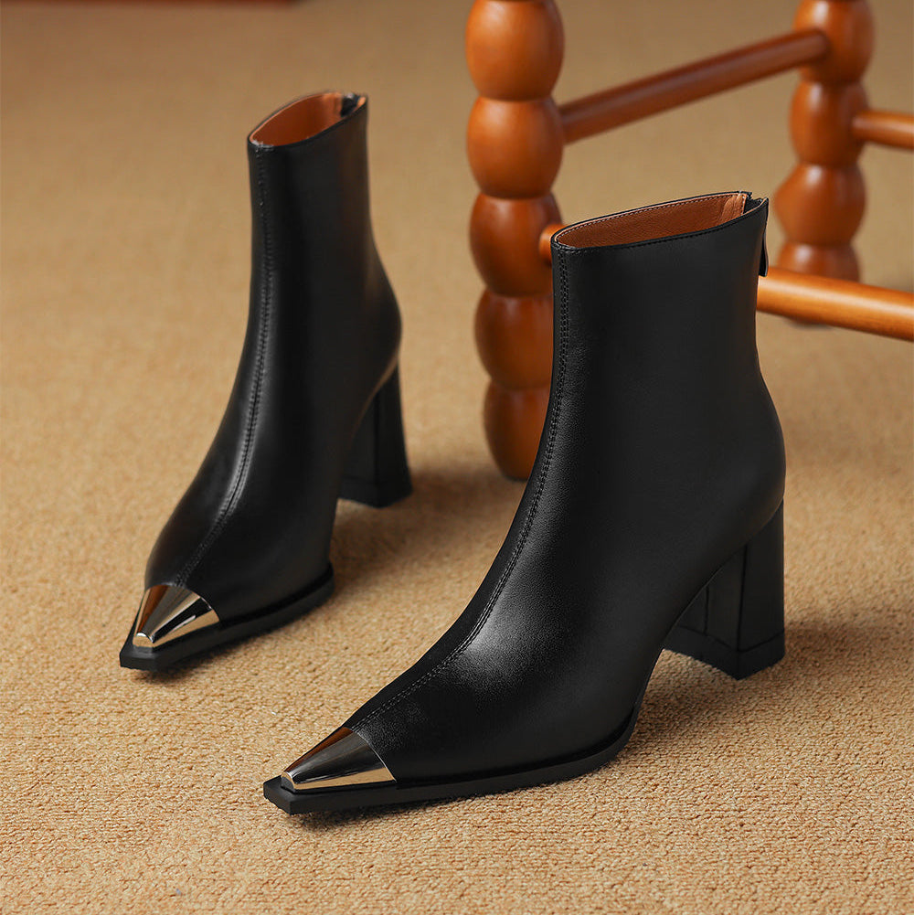 Boots For Women | Pointed Toe Block Heel Style