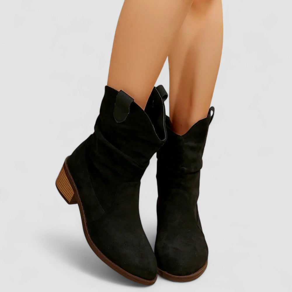 Boots for Women | Mid-Calf Pull Tab Detail