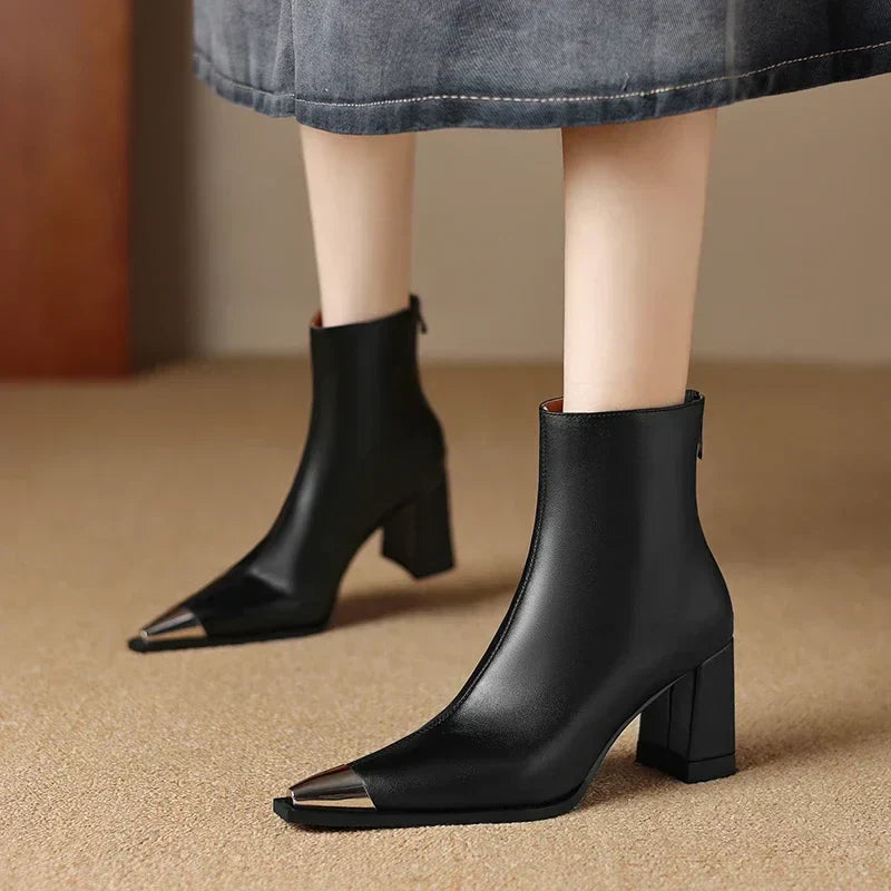Boots For Women | Pointed Toe Block Heel Style