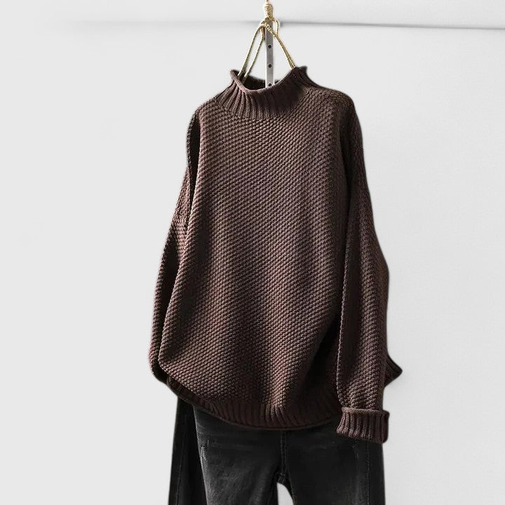 Women’s Sweater | Textured Mock Neck