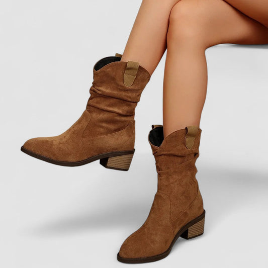 Boots for Women | Mid-Calf Pull Tab Detail