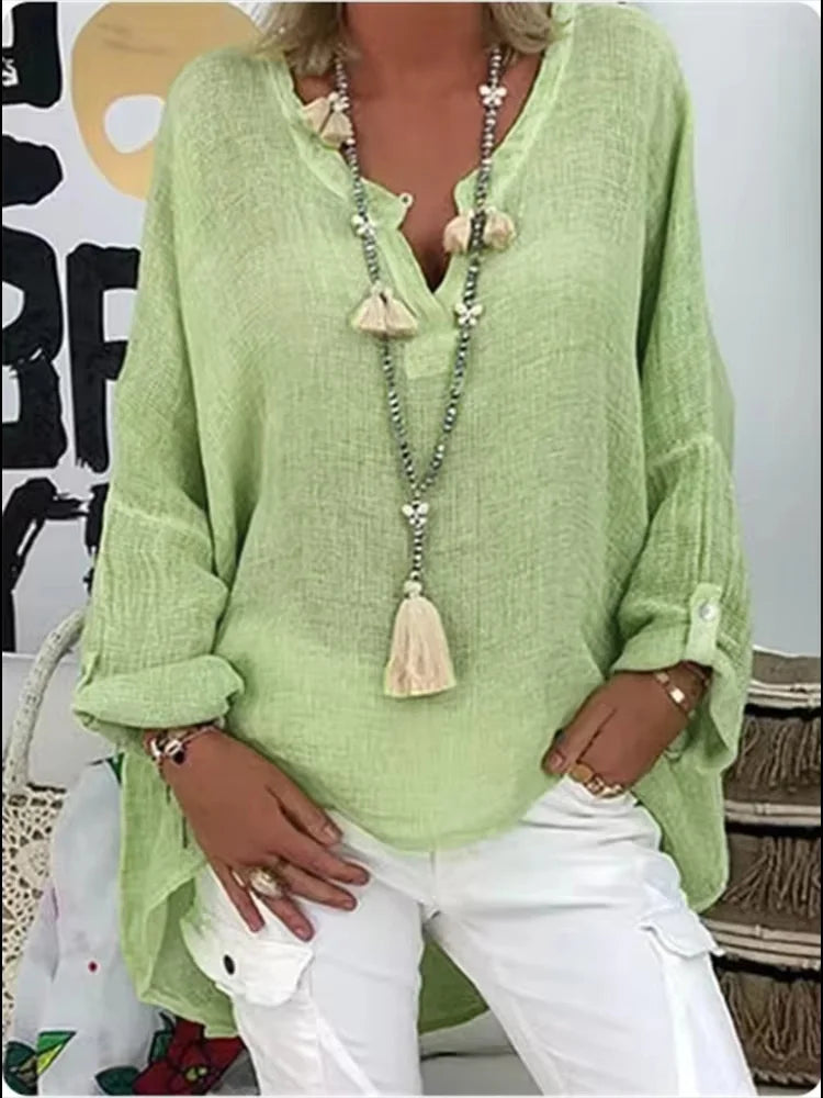Women's Blouse | Long Sleeve V-Neck
