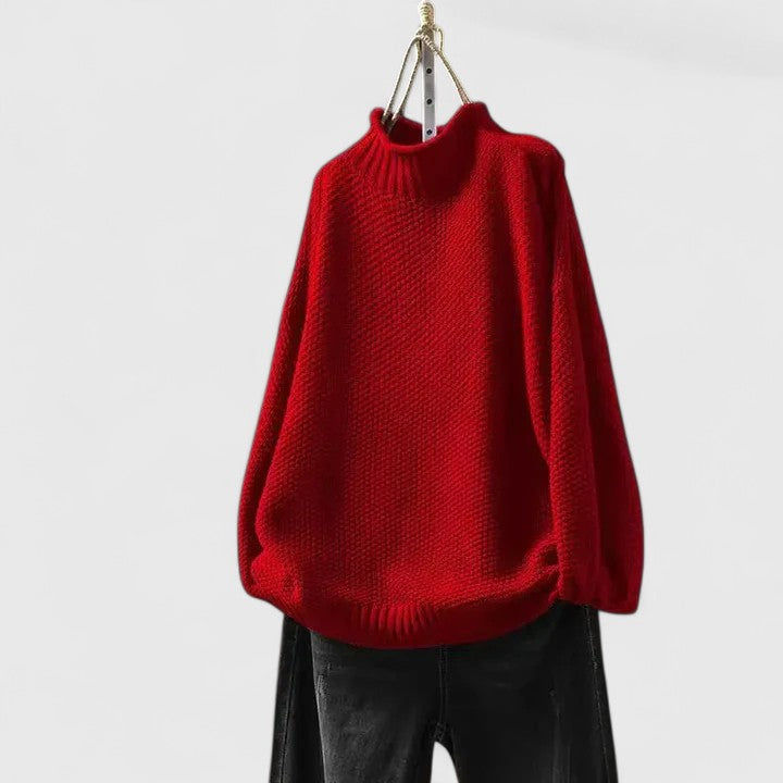 Women’s Sweater | Textured Mock Neck