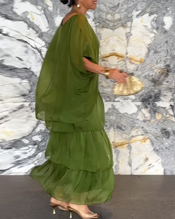 Women's Dress | Tiered Maxi-length Skirt