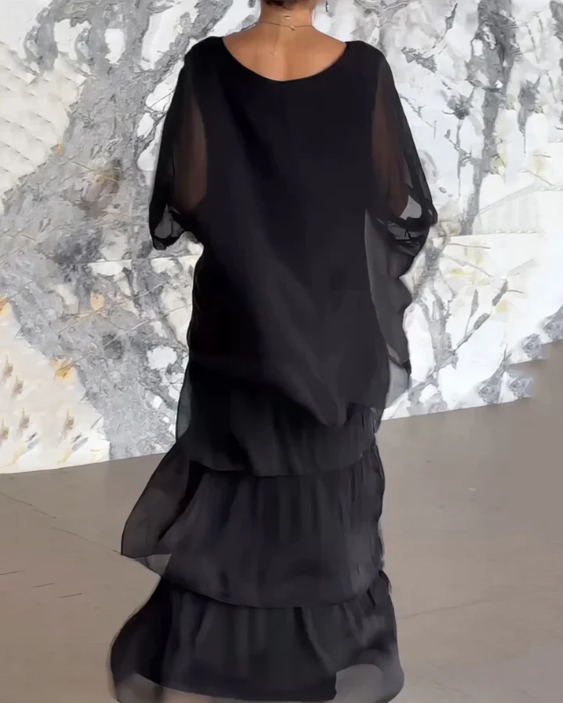 Women's Dress | Tiered Maxi-length Skirt
