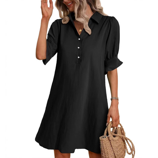 Women's Dress | Partial Button-front Placket Mini