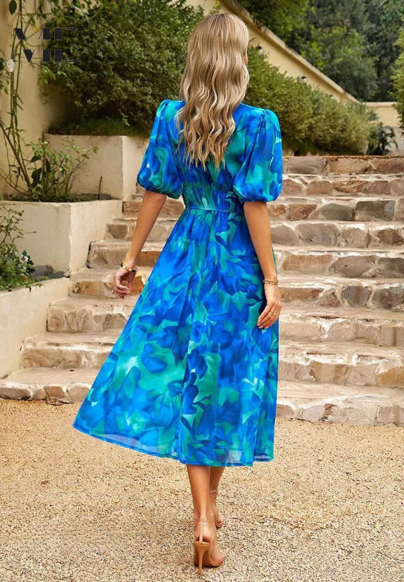 Women's Dress | Floral Print Midi