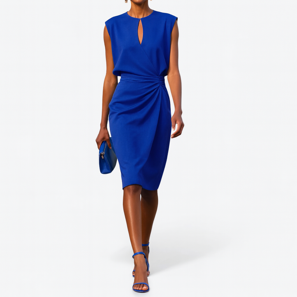 Women’s Dress | Sleeveless Midi with Keyhole