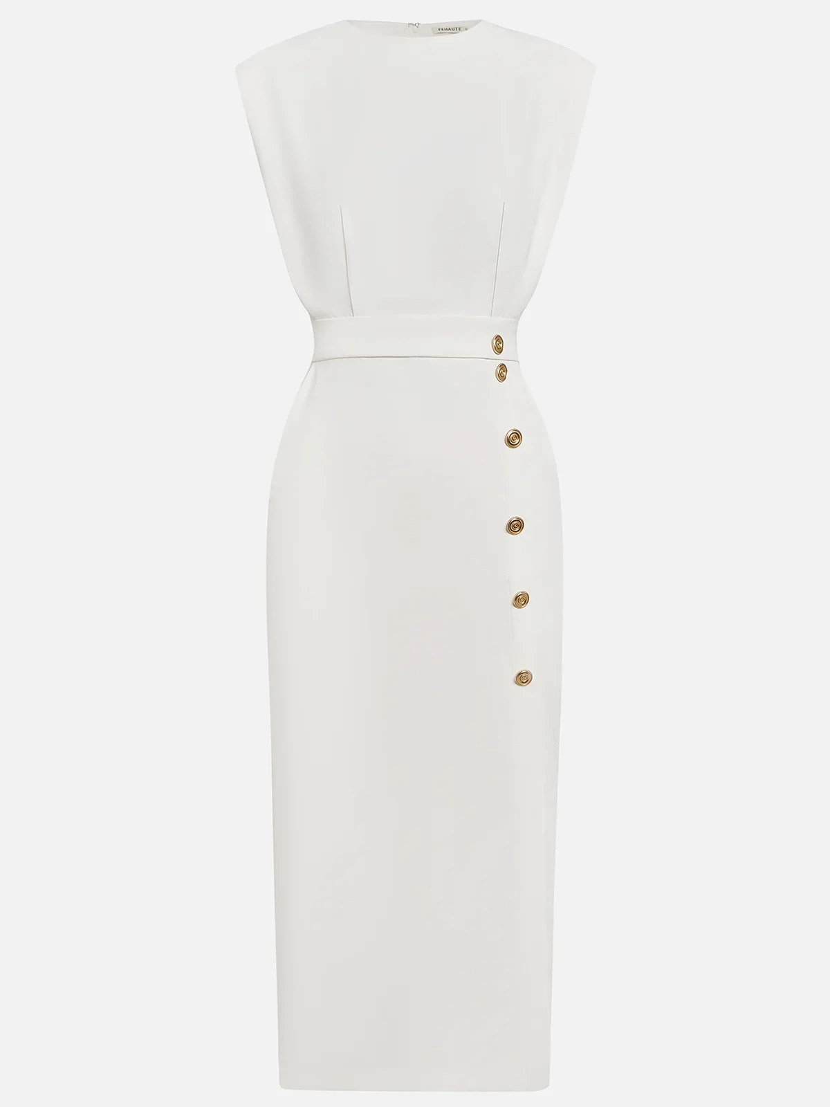 Women’s Dress | Sleeveless Side Button Midi