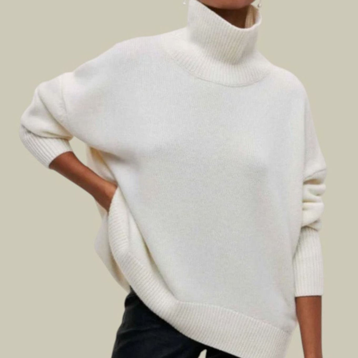 Daisy | Women's Oversized Loose Fit Turtlenecks Cozy Knit Sweater