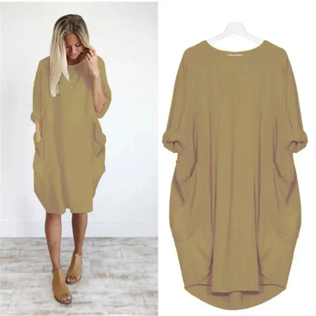 Women's Dress | Loose Shift Front Pockets Mini