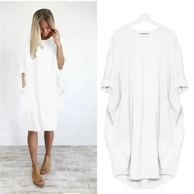 Women's Dress | Loose Shift Front Pockets Mini