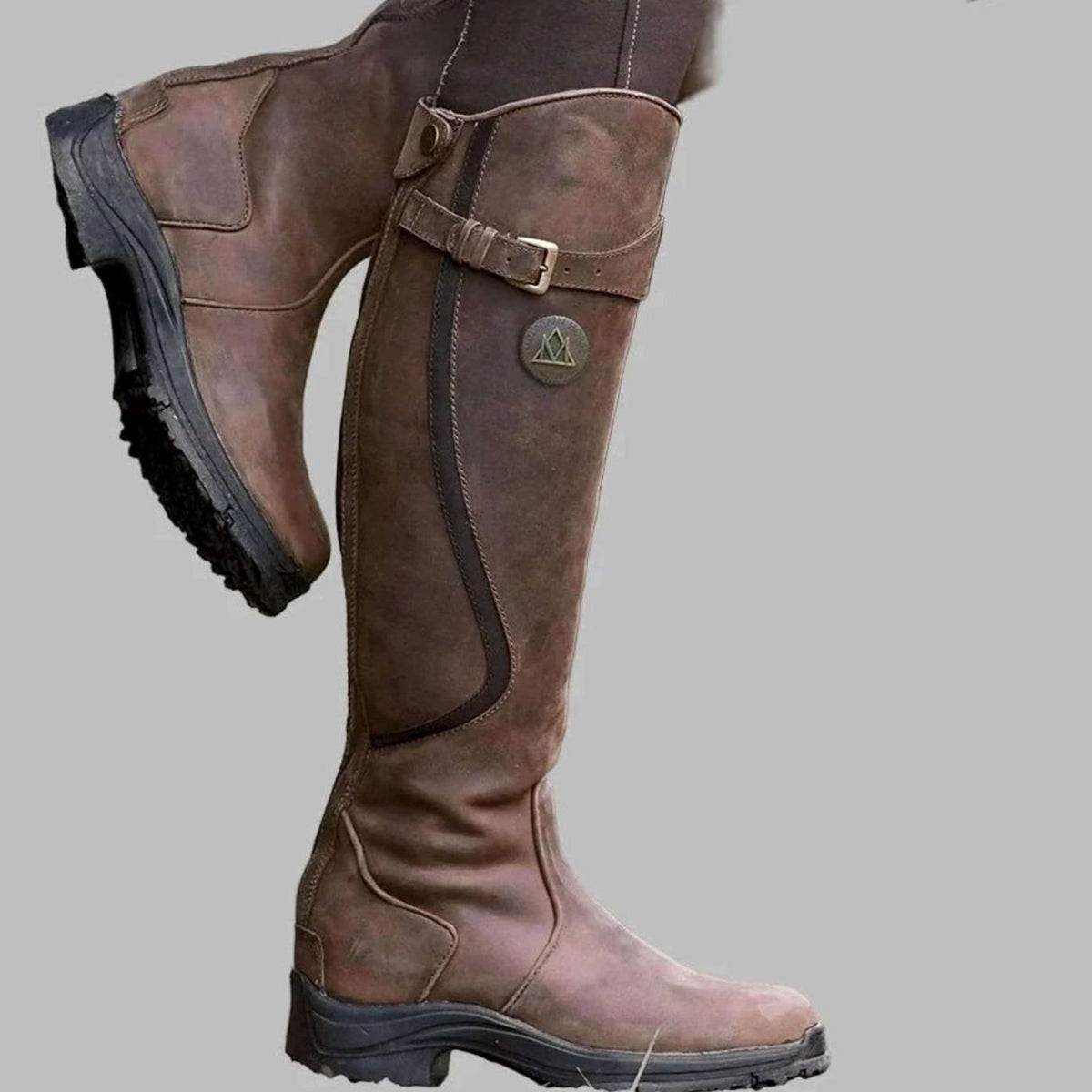 Eloise | Women's Orthopedic Knee-High Leather Boots Buckle Strap