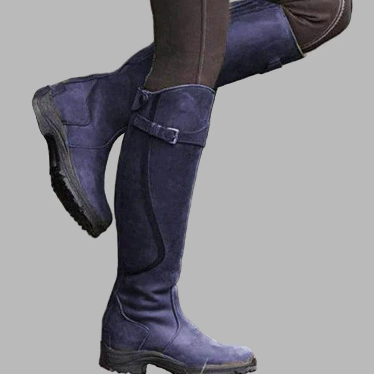 Eloise | Women's Orthopedic Knee-High Leather Boots Buckle Strap
