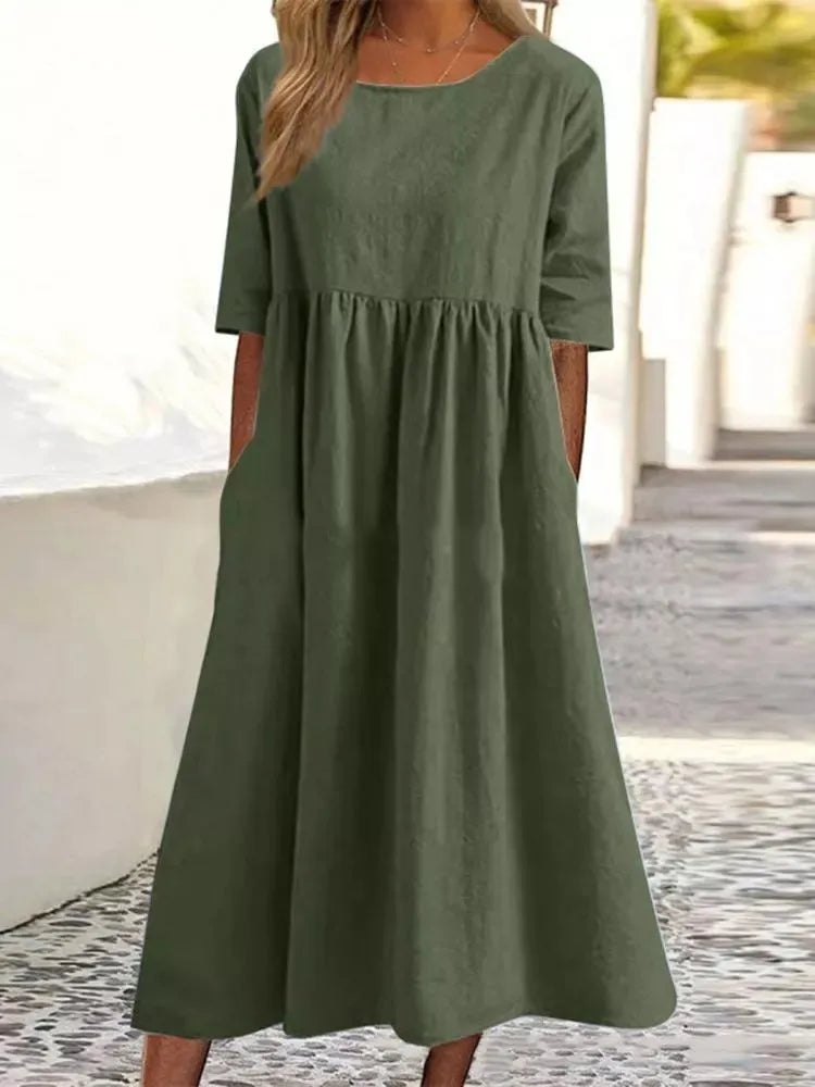 Women’s Dress | Midi Round Neck
