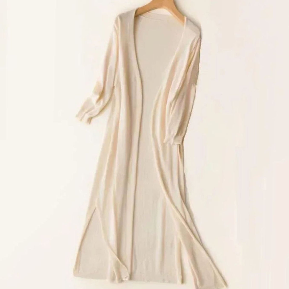 Iris | Women's Relaxed Open-Front Lightweight Knit Long Cardigan