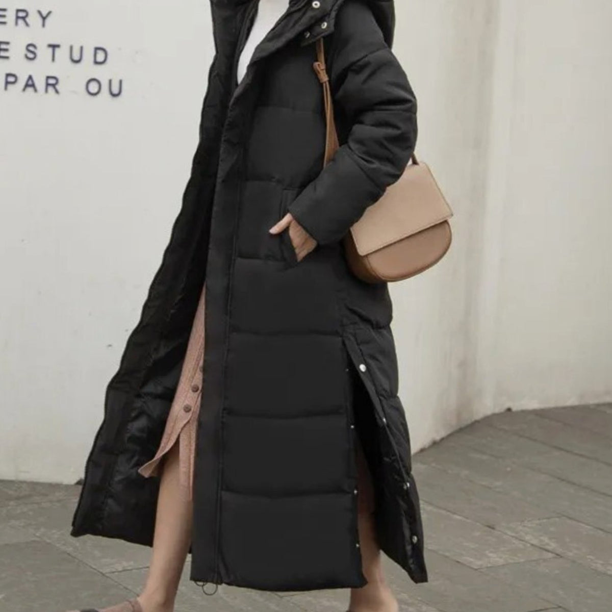 Jolene | Women's Long Quilted Puffer Winter Coat Full-Length Zip