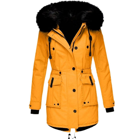 Kimberly | Women's Faux Fur Hood Fitted Parka Winter Coat