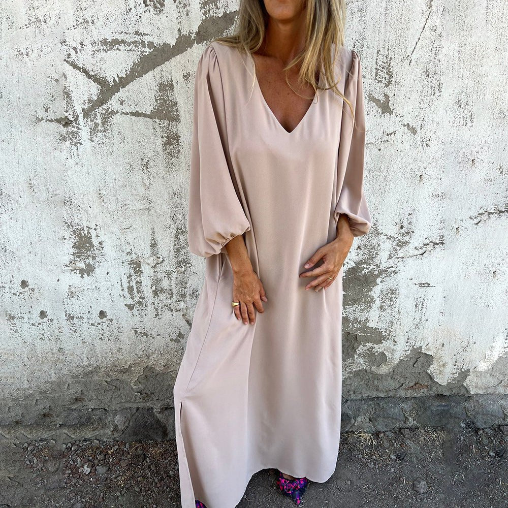 Women’s Dress | Maxi V-Neck  with Pocket