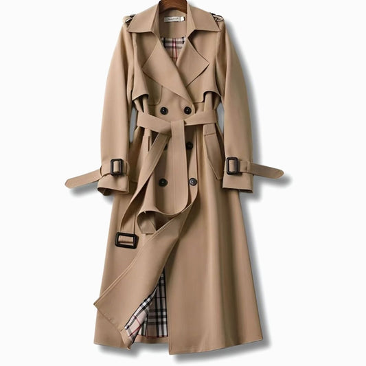 Lindsay | Women's Classic Fitted Winter Trench Coat with Belt