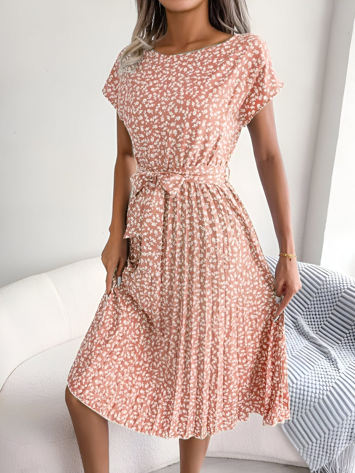 Women’s Dress | Pleated Tie Waist