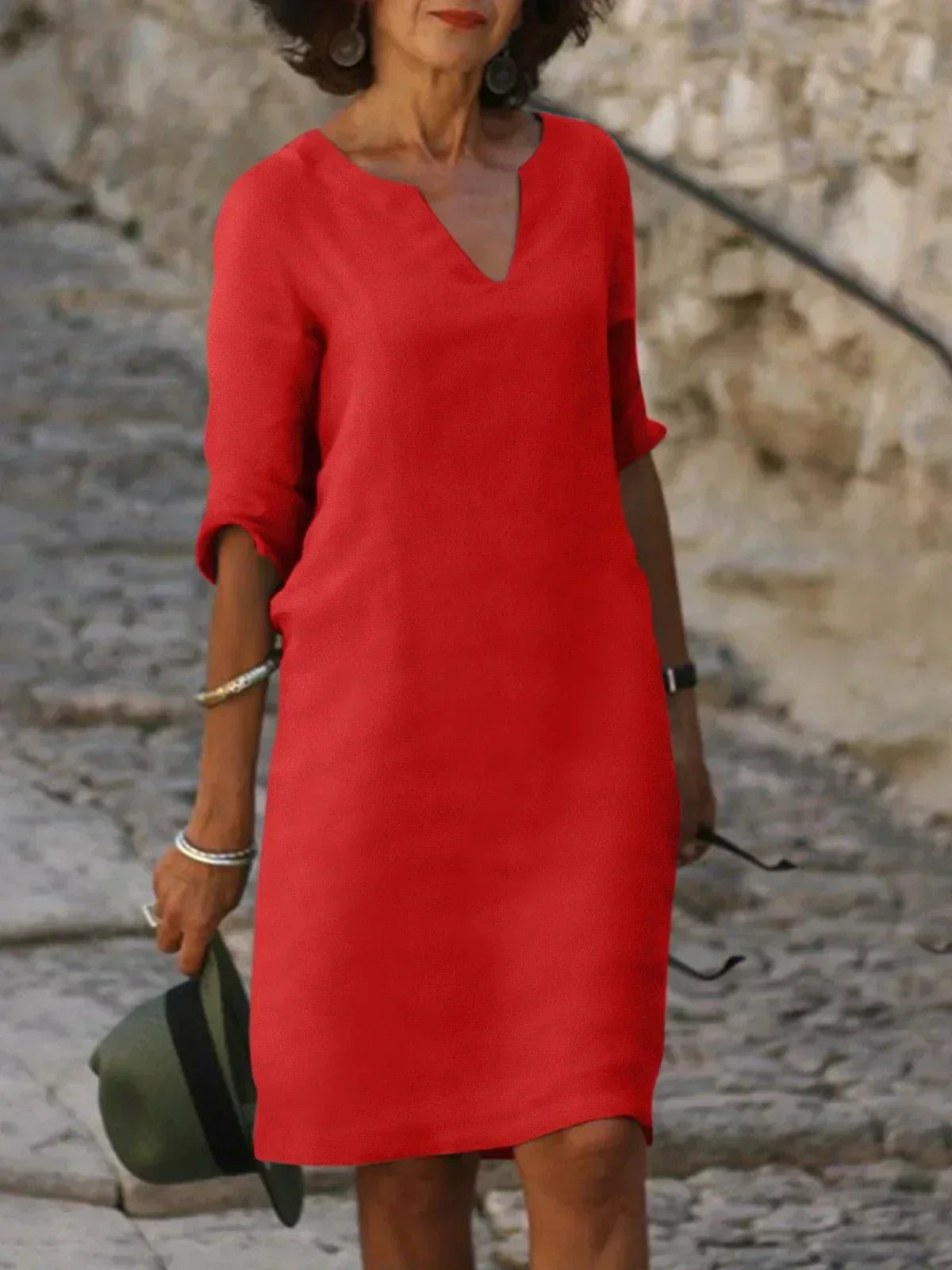 Women's Dress | Minimal Mini 3/4 Sleeve