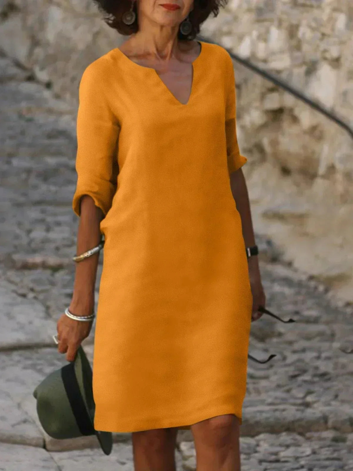 Women's Dress | Minimal Mini 3/4 Sleeve