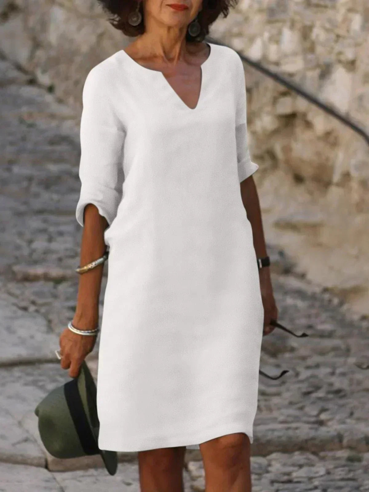 Women's Dress | Minimal Mini 3/4 Sleeve
