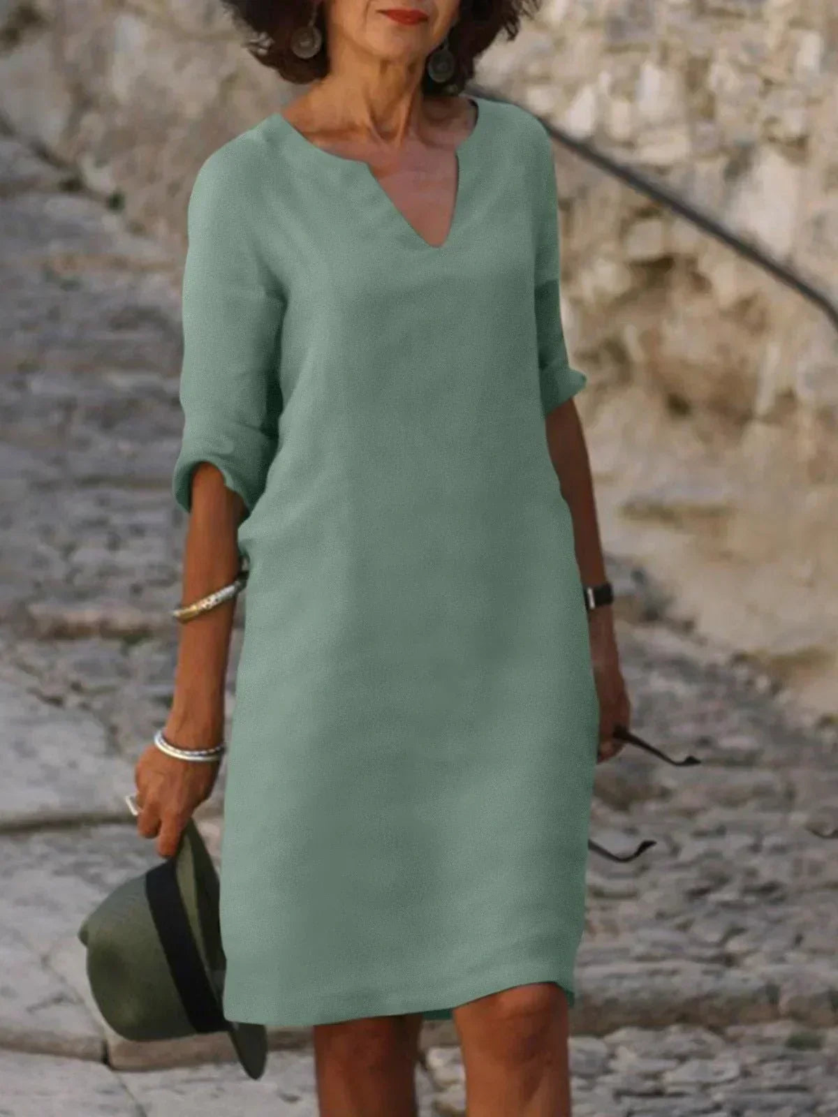 Women's Dress | Minimal Mini 3/4 Sleeve