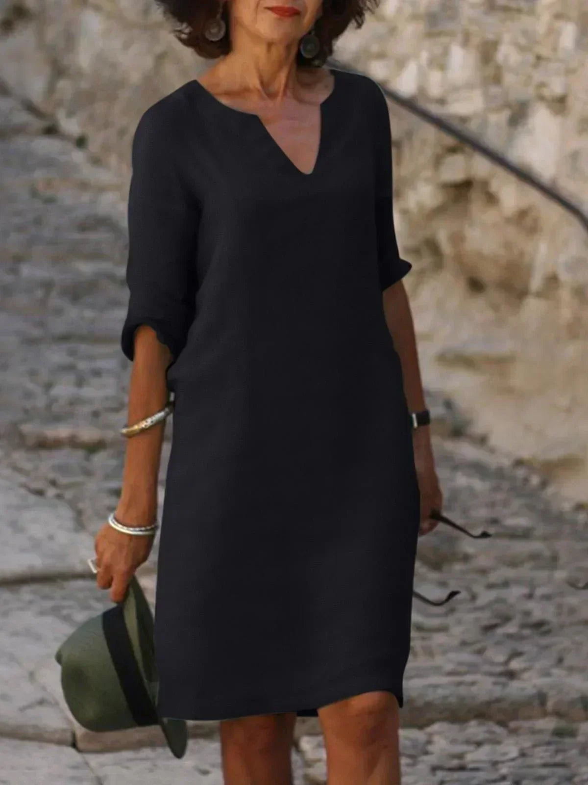 Women's Dress | Minimal Mini 3/4 Sleeve
