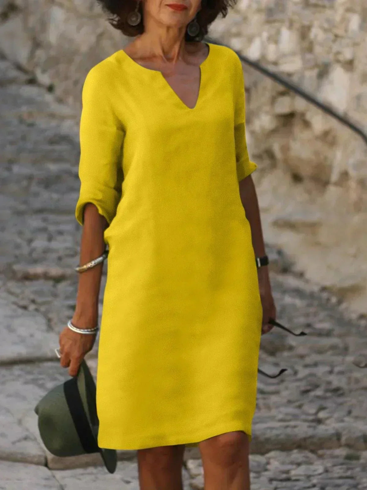 Women's Dress | Minimal Mini 3/4 Sleeve