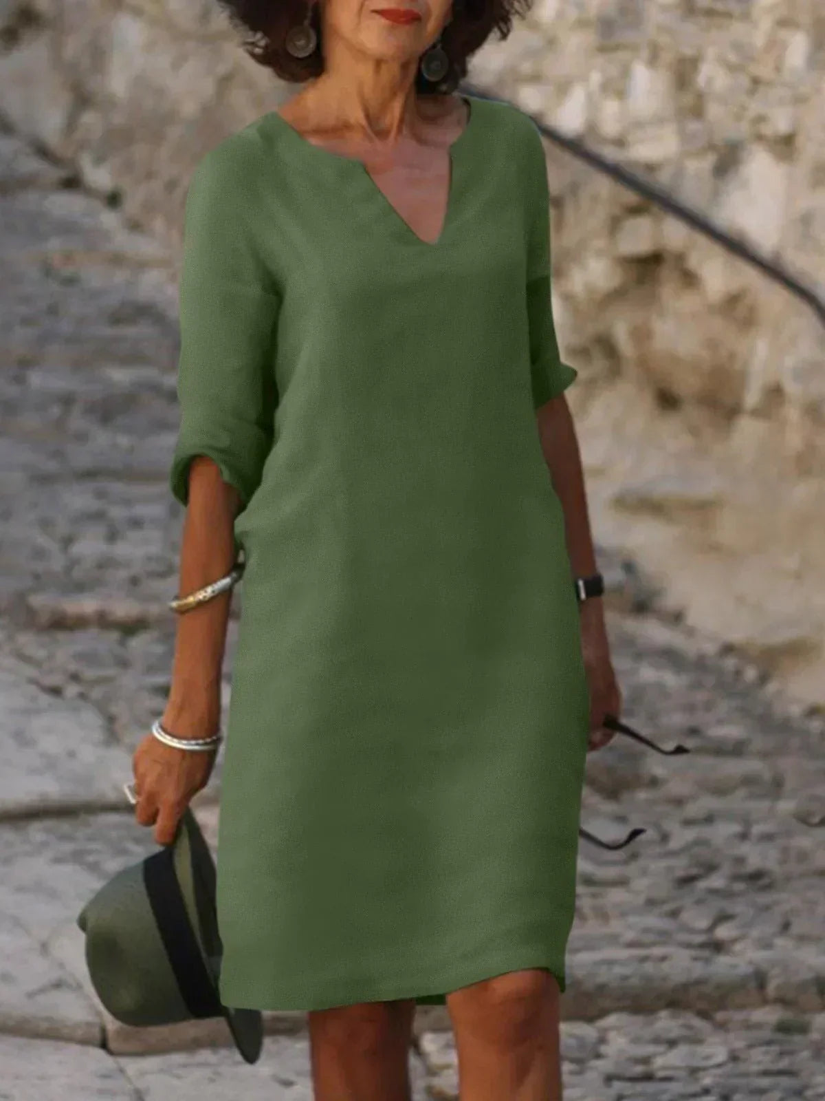 Women's Dress | Minimal Mini 3/4 Sleeve