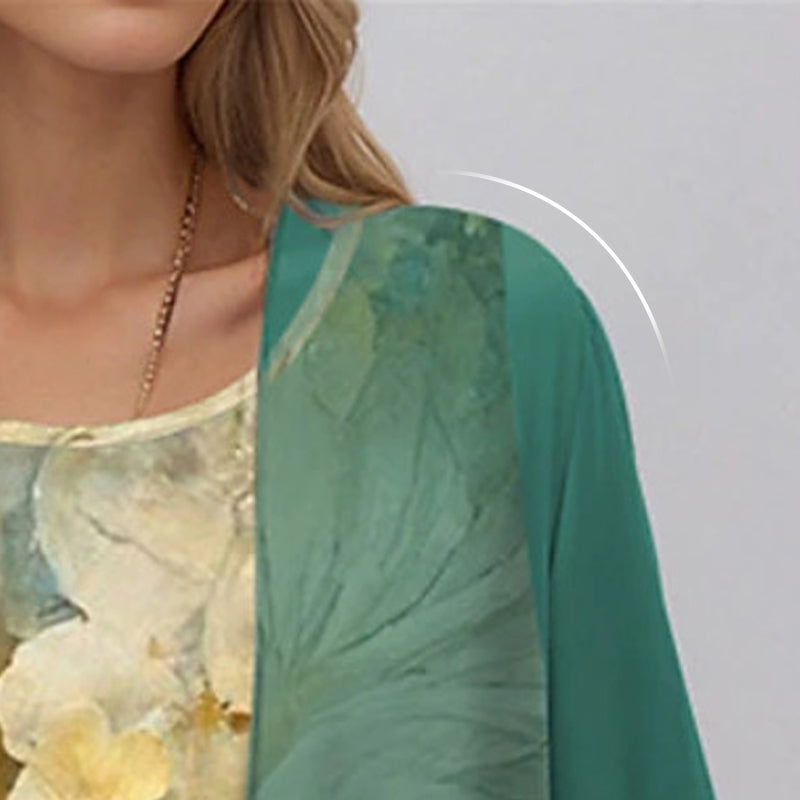 Women's Dress | Layered Open Front Midi