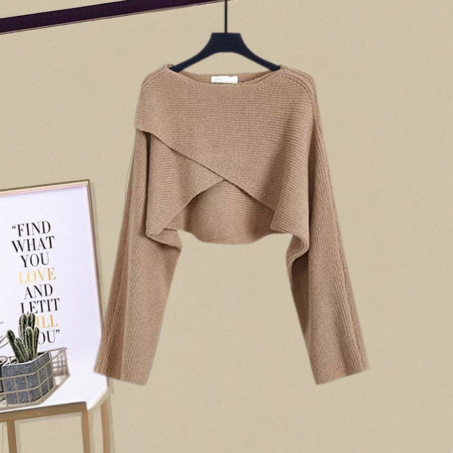 Women's Outfit Set | Sleeveless Dress with Cropped Cardigan