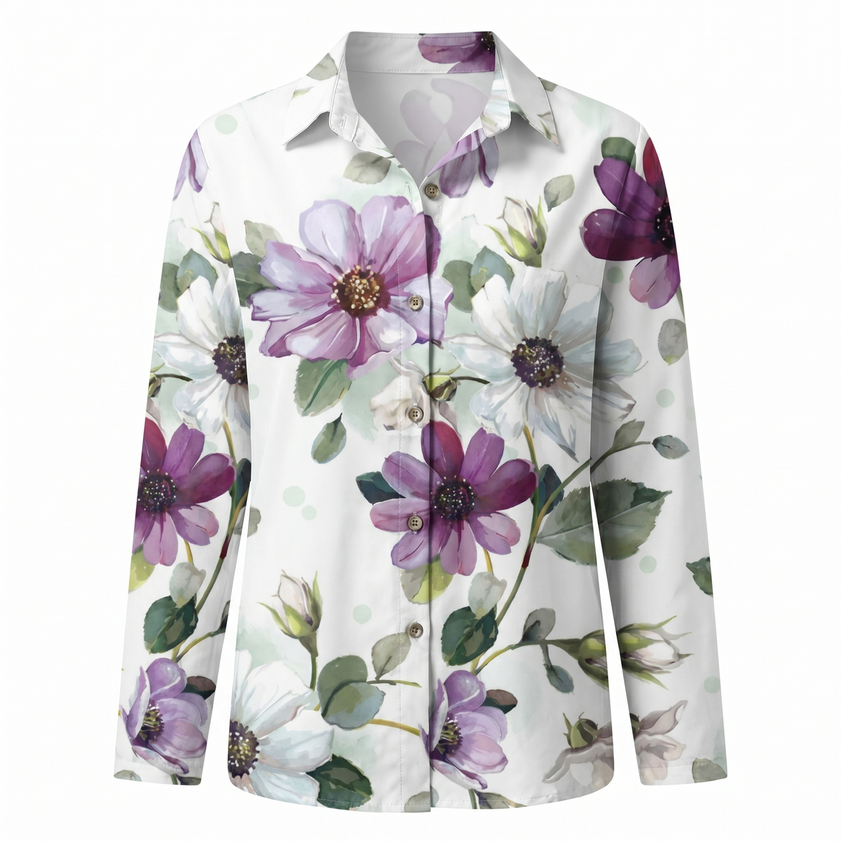 Women's Blouse | Abstract Print Split Neck