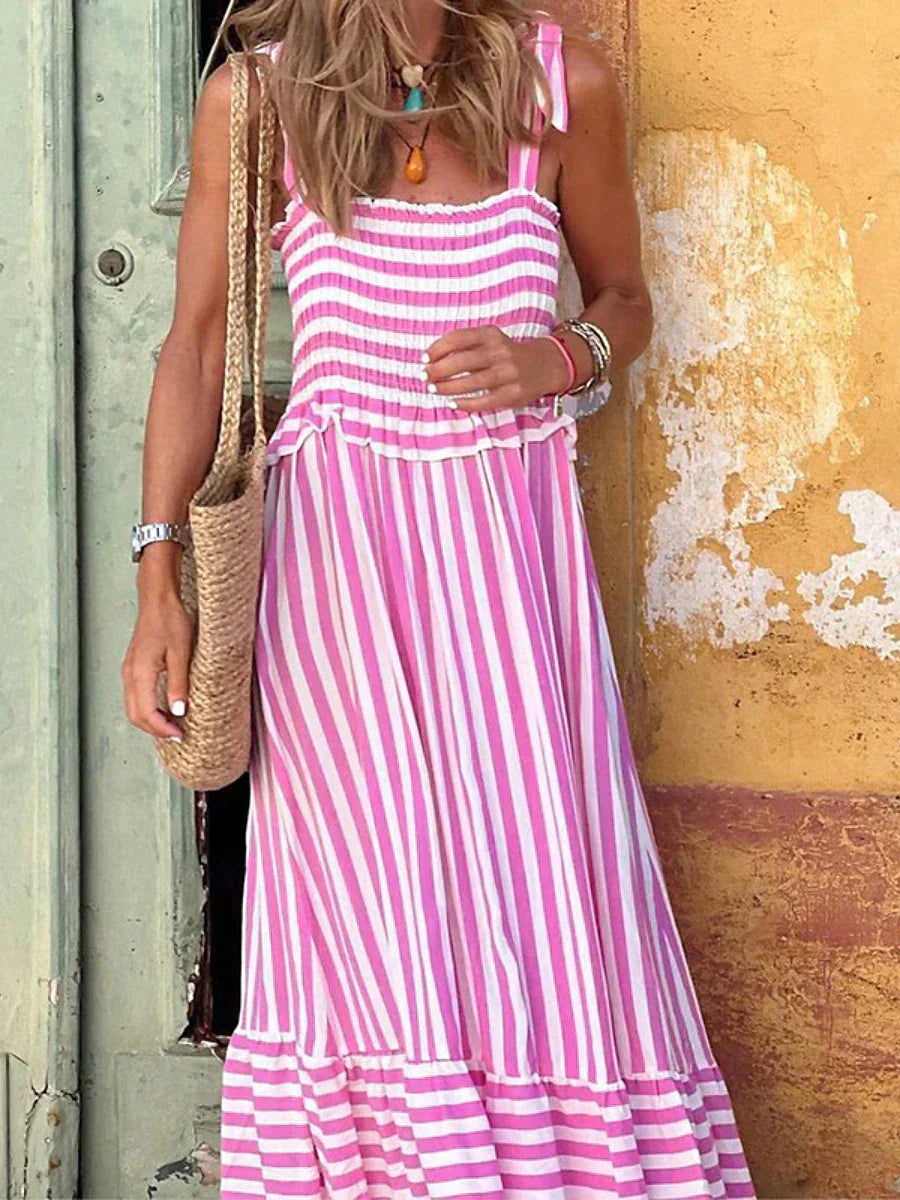 Women's Sumer Dress | Tie Shoulder Straps Maxi