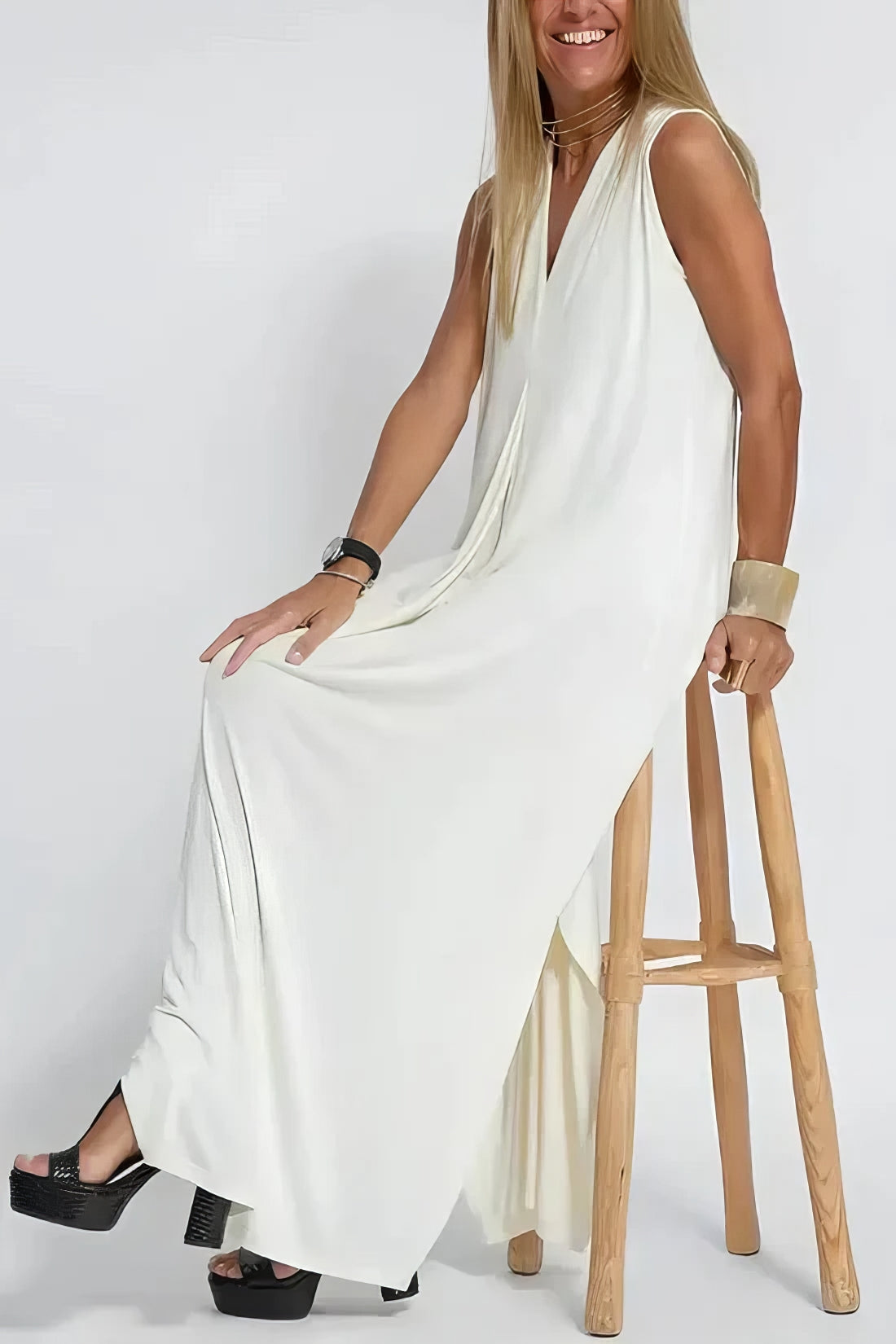 Women's Dress  | Layered Maxi with Cardigan