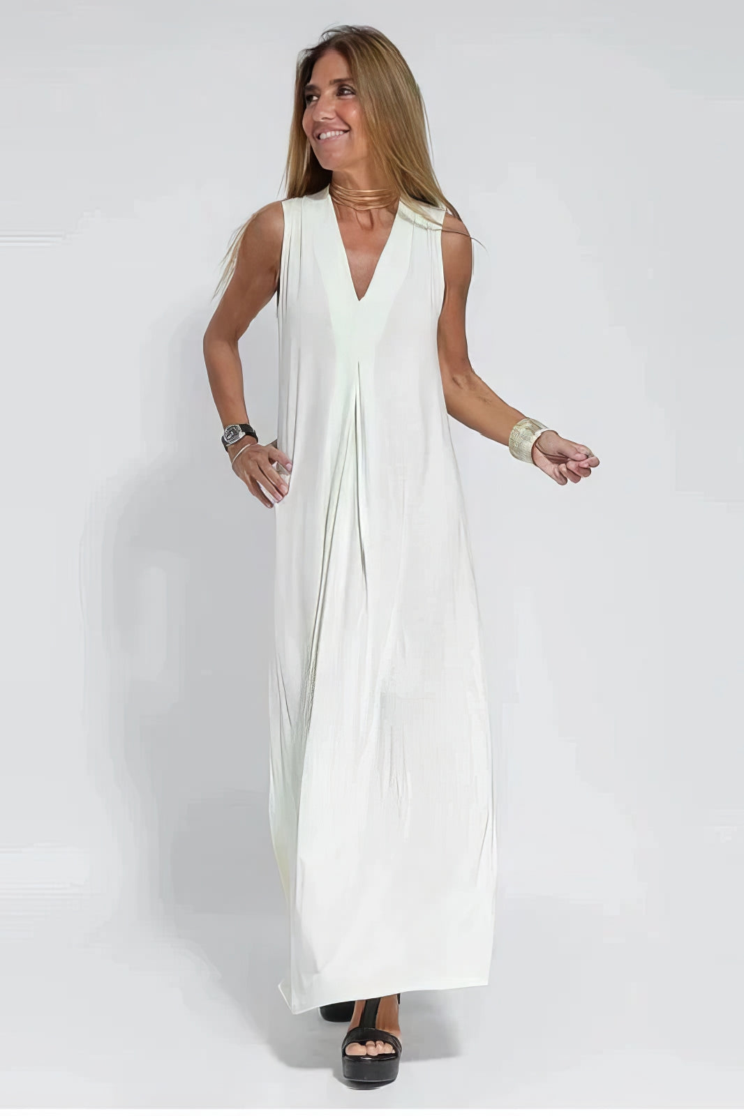 Women's Dress  | Layered Maxi with Cardigan